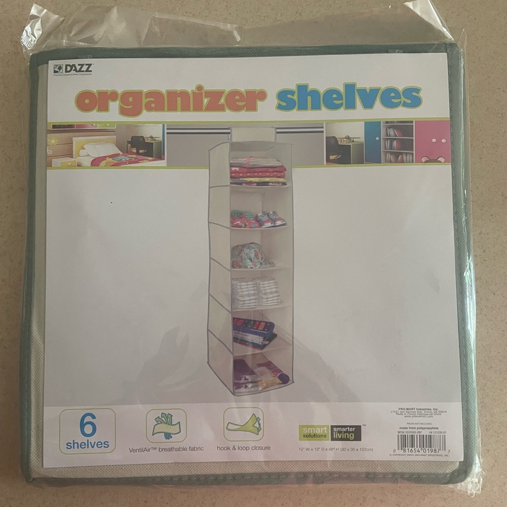 Dazz Closet Organizer Shelves